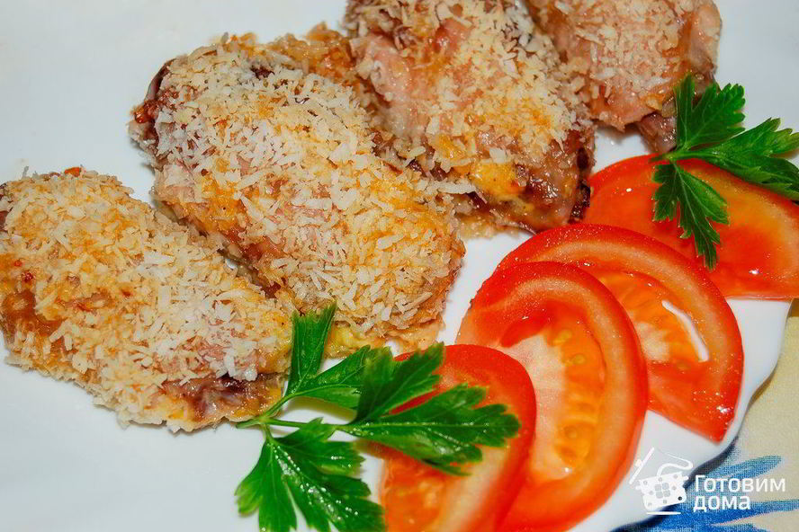 Рецепт куриных крылышек, жаренных в кокосовой стружке