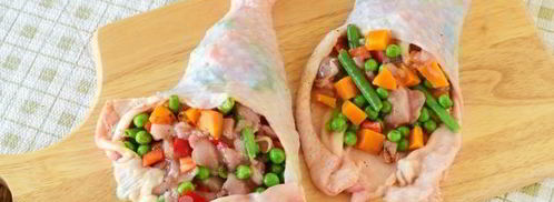 куриные ножки, фаршированные овощами. Шаг 14