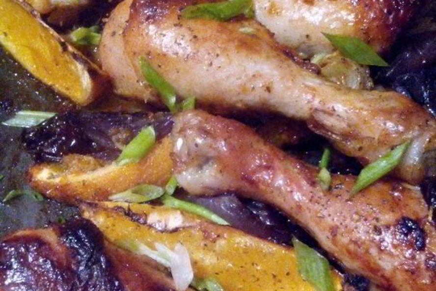 Рецепт курицы с апельсинами и луком