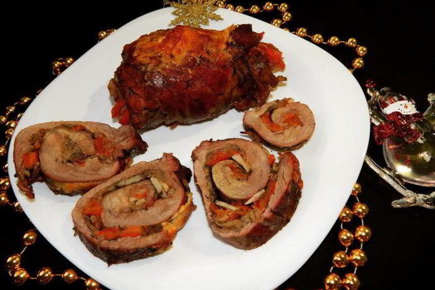Рецепт мясного рулета в кофейном маринаде