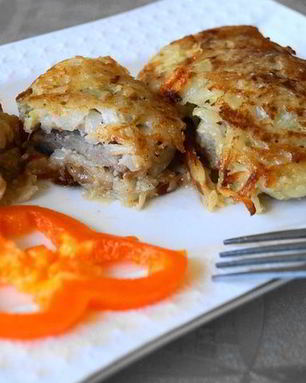 Свиные отбивные в картофельной шубке