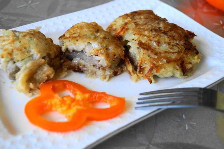 Рецепт свиных отбивных в картофельной шубке