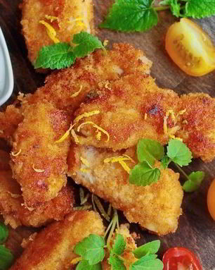 Жареная курица с хрустящей корочкой