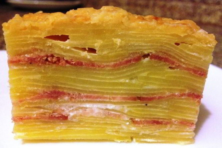 Рецепт гратен картофельный с беконом