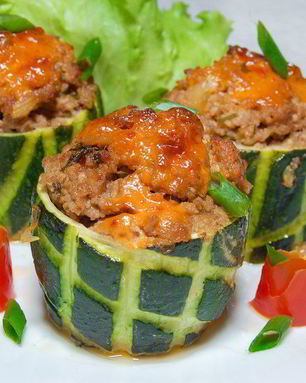Кабачки фаршированные бочонки