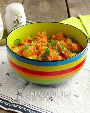 Кабачки с рисом в мультиварке