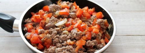 мусака с фаршем и картофелем. Шаг 5