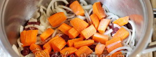 тушеные овощи с мясом. Шаг 4