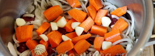 тушеные овощи с мясом. Шаг 5