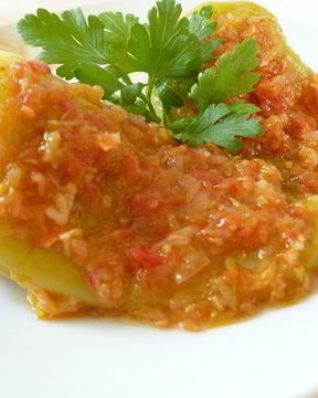 Запеченный перец в кисло-сладком соусе