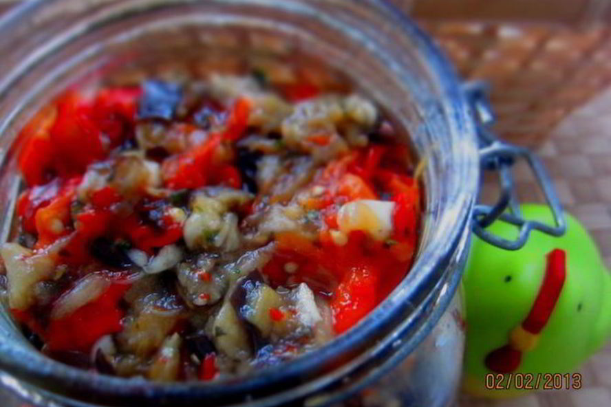 Рецепт запеченных баклажанов и перцы