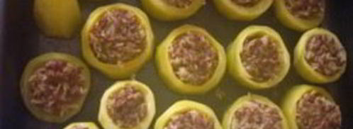 запеченные кабачки с рисом и фаршем. Шаг 5