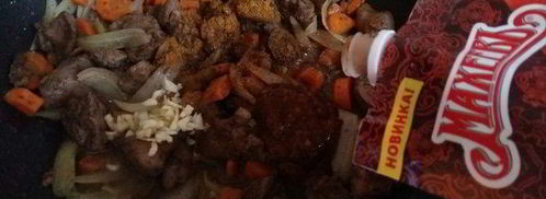 дал из красной чечевицы с куриной печенью. Шаг 5