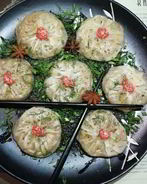 Гедза с паштетом из тунца и куриной печенью