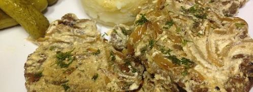 говяжья печень в сметане. Шаг 6