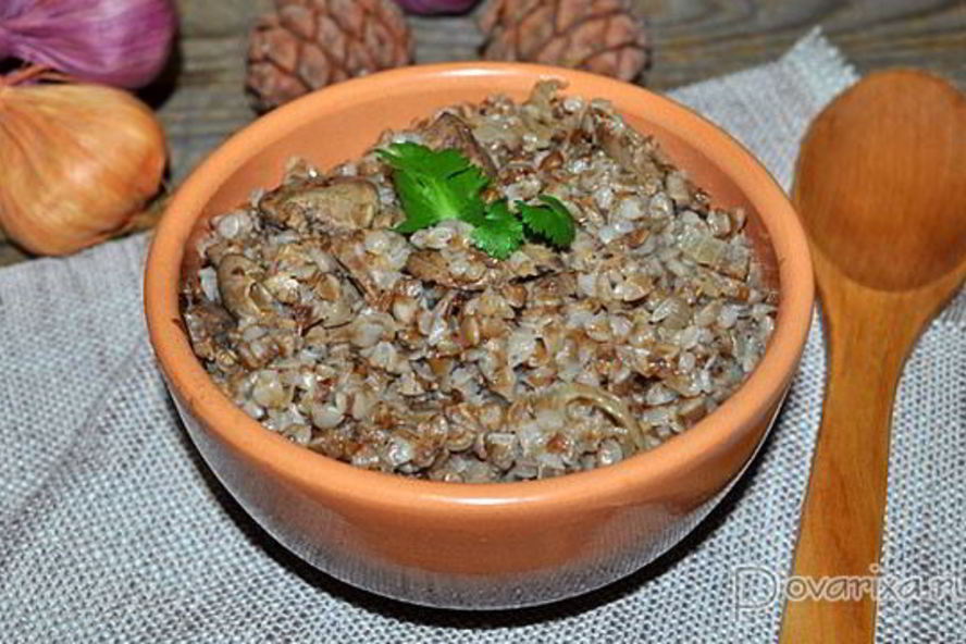 Рецепт гречи с куриной печенью