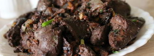 куриная печень с луком и грецкими орехами. Шаг 5