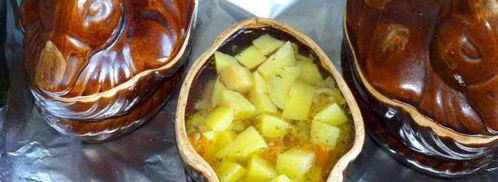 куриная печень в горшочках с картошкой. Шаг 7