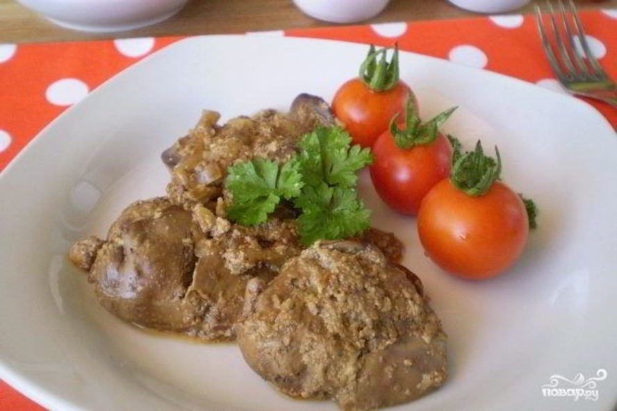 Рецепт куриной печени в сливках в мультиварке