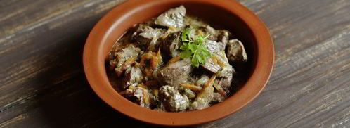 куриная печень в сметане. Шаг 9