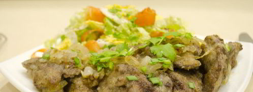 куриная печень жареная с луком. Шаг 11