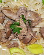 Печень куриная в сметане