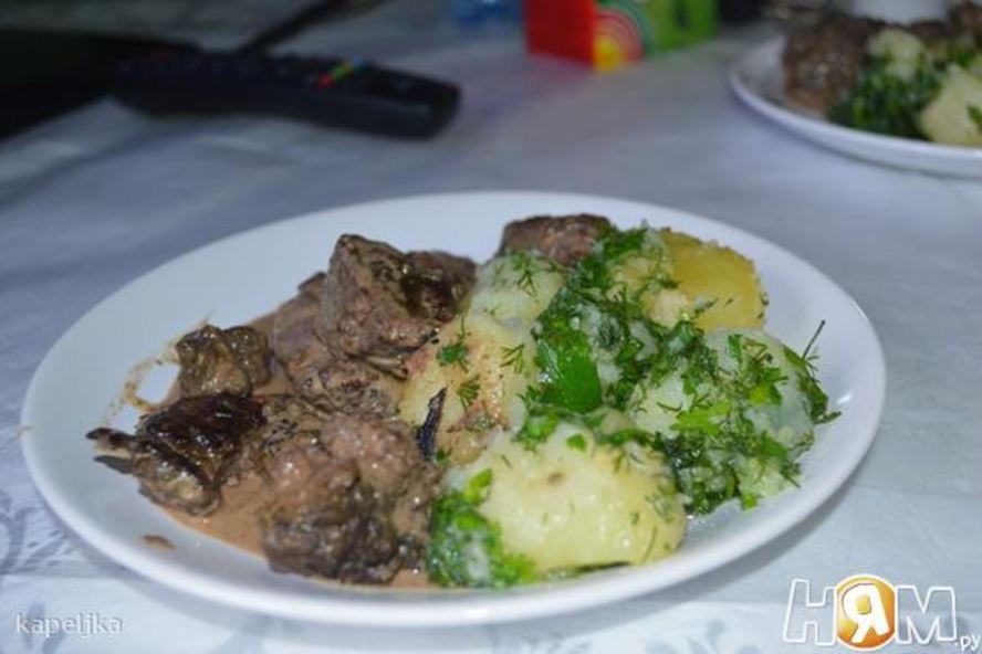 Рецепт печени по-строгановски