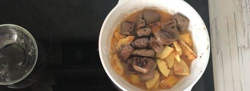 печень с айвой под апельсиновым соусом. Шаг 8