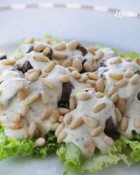 Печень с кедровыми орешками