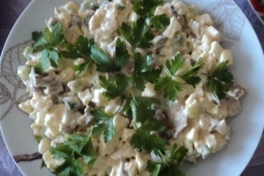 Рецепт печени с вешенками