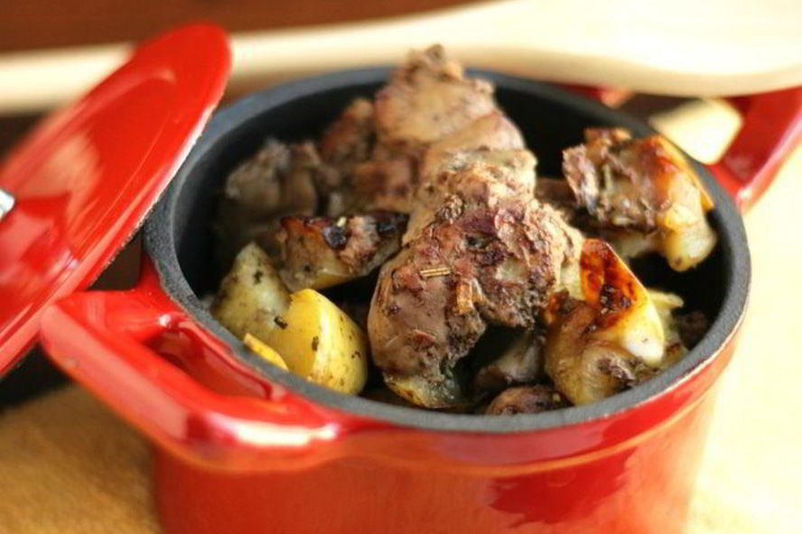 Рецепт печени с яблоками и розмарином в мультиварке