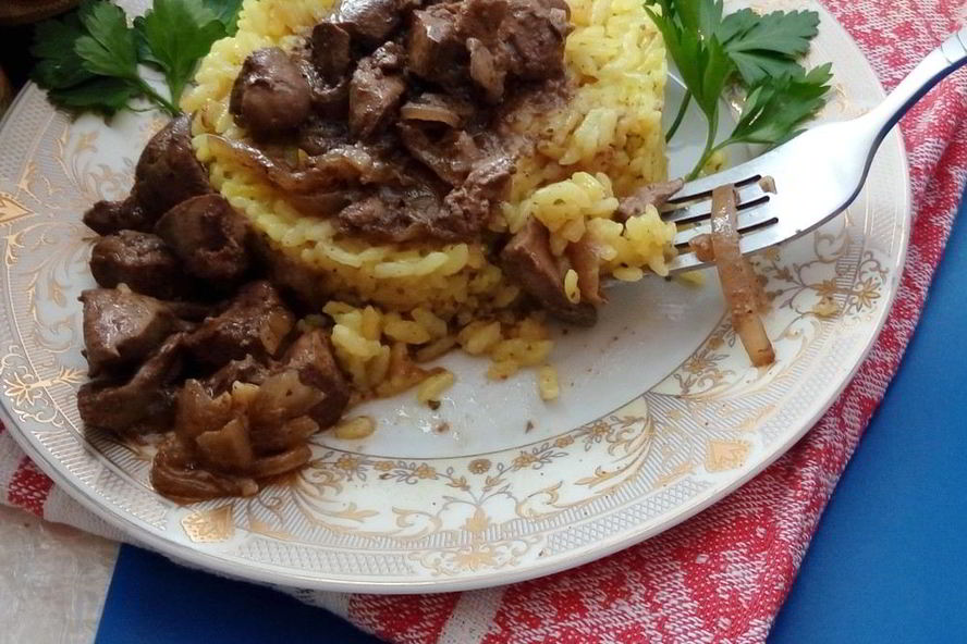 Рецепт тушеной куриной печени