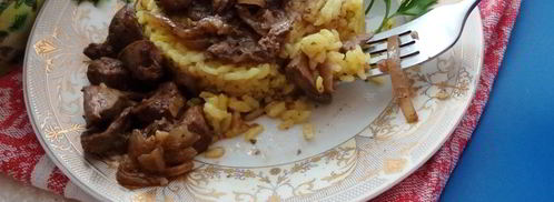 тушеная куриная печень. Шаг 11