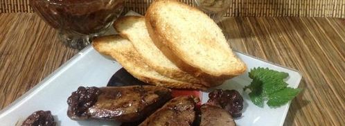 жареная фуагра с шоколадным соусом. Шаг 8