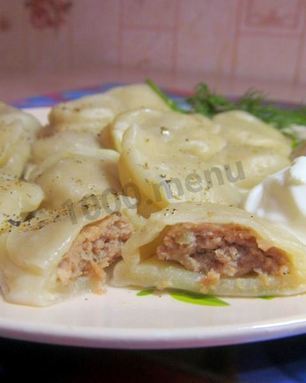 Пельмени из заварного теста