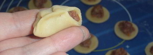 пельмени с гусем, гречкой и овощами. Шаг 16