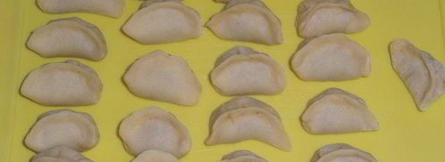 пельмени с гусем, гречкой и овощами. Шаг 17