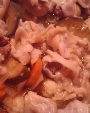 Пельмени с овощами