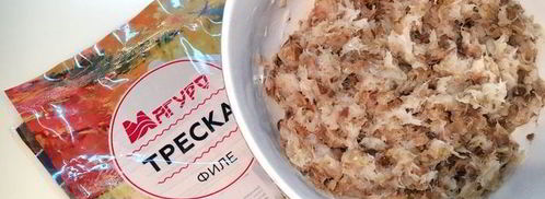 пельмени с рыбой и белыми грибами. Шаг 11