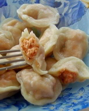Рыбные пельмени из горбуши