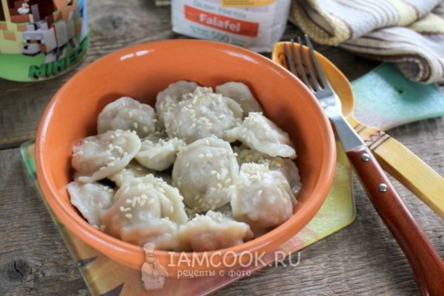 Рецепт веганских пельменей с фалафелем