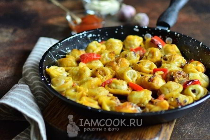 Рецепт жареных пельменей с сыром