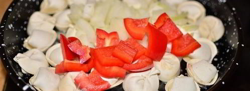 жареные пельмени с сыром. Шаг 6