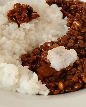 Чечевичный плов Инь-ян