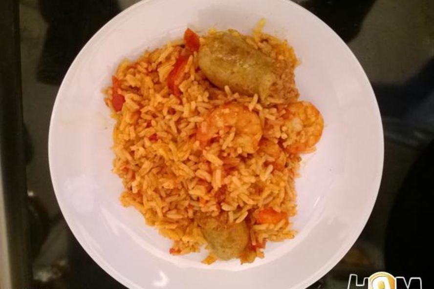 Рецепт паэльи с колбасками