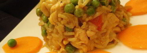 паэлья с курицей, перцем и горошком. Шаг 4