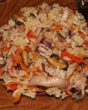 Плов из морского коктейля