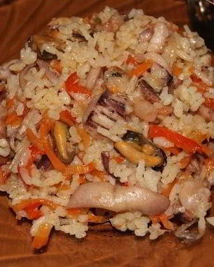 Плов из морского коктейля