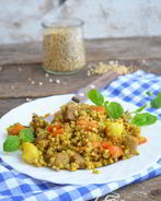 Плов из зеленой гречки