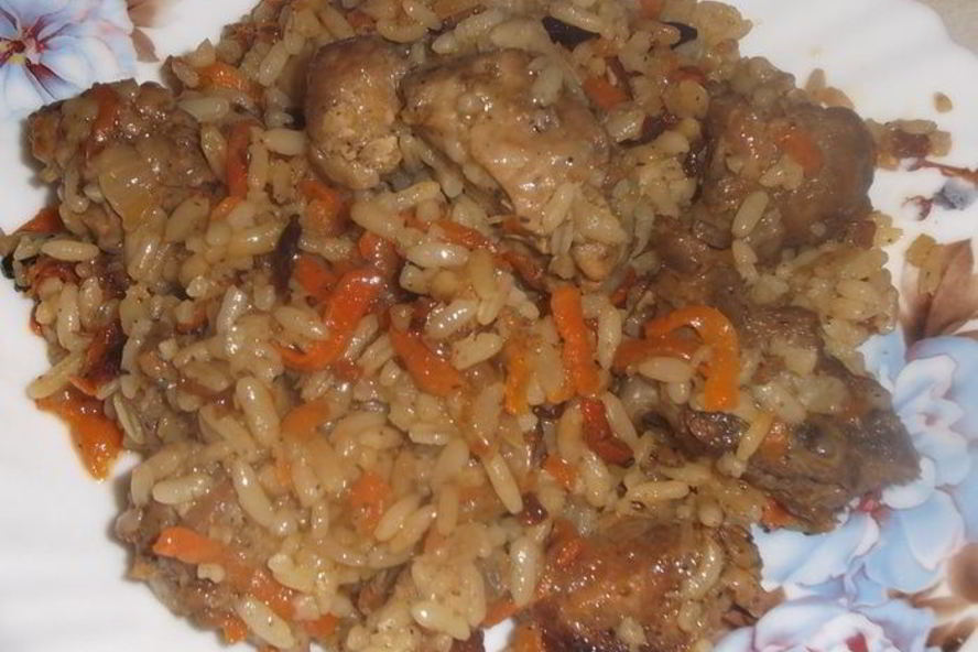 Рецепт плова с гузками индейки